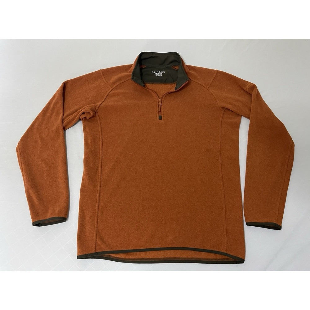 Arcteryx Polartec Fleece 1/4 Zip Men's Size M Rust Burnt Orange